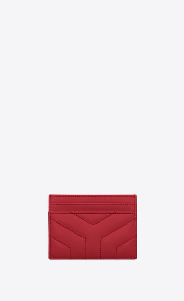 Loulou card case in matelassé "y" leather"